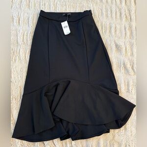 New! Banana Republic Black Midi Skirt Size 0
